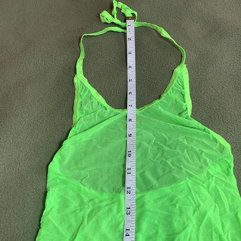 Cute green halter nighty and panty set. Never worn. No brand, no size. See pics - Picture 3 of 9